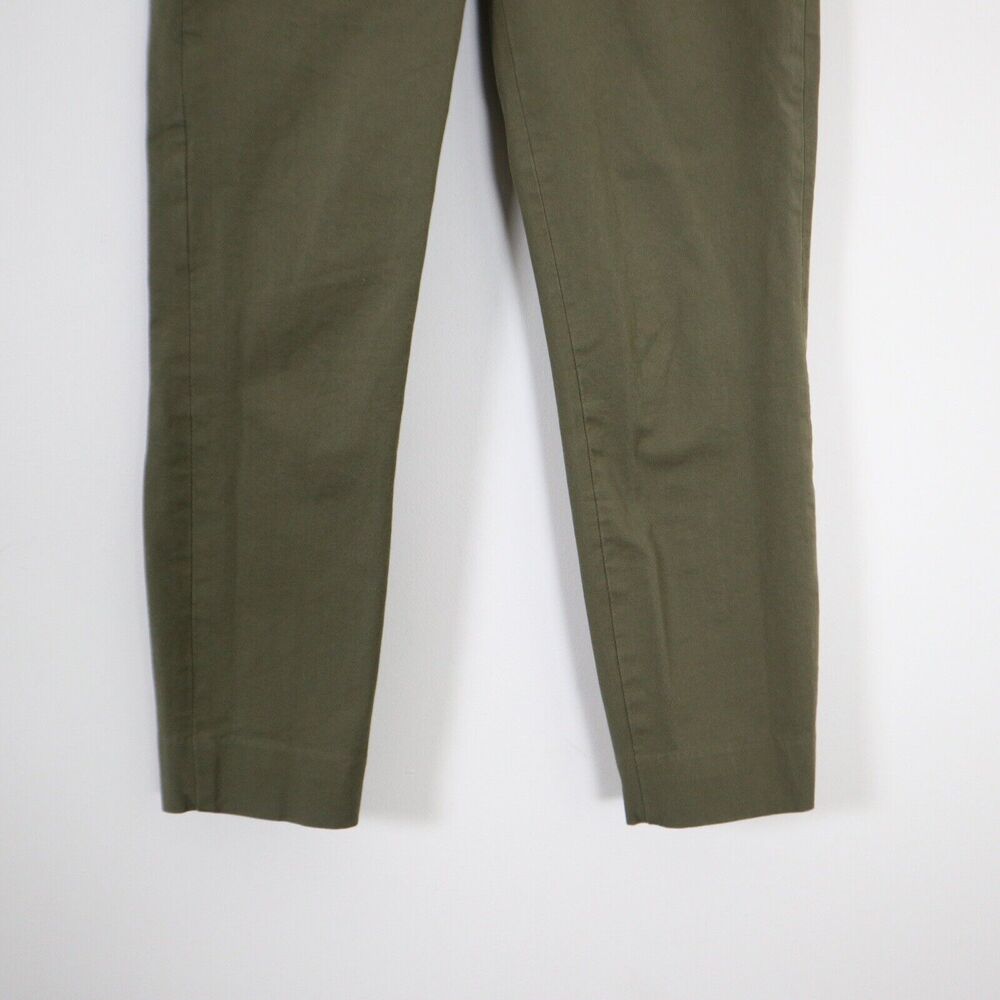 Everlane Size 4 The Fixed-Waist Stretch Cotton Pant Military Olive Green - Picture 6 of 9